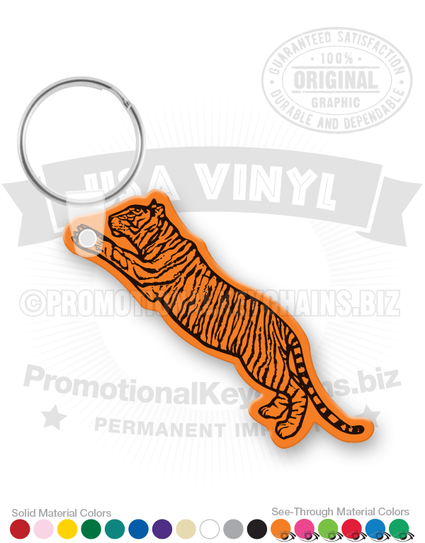 Leaping Tiger Vinyl Keychain