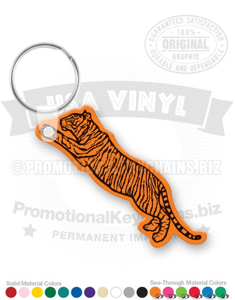 Leaping Tiger Vinyl Keychain