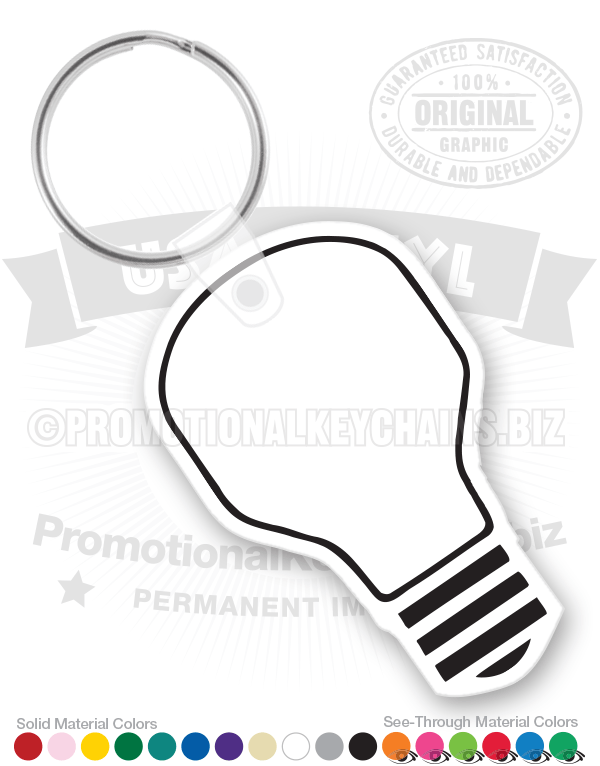 Lightbulb Vinyl Keychain