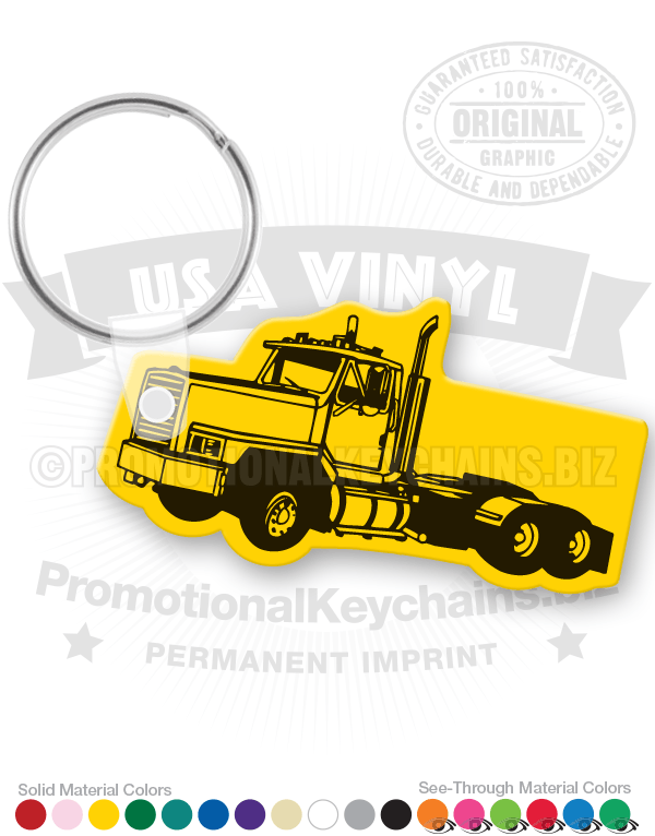 Long Haul Truck Cab Vinyl Keychain