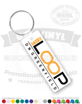Rectangle Tag Vinyl Keychain