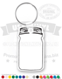 Mason Jar Vinyl Keychain