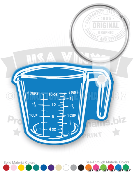 Measuring Cup Vinyl Keychain PK4533