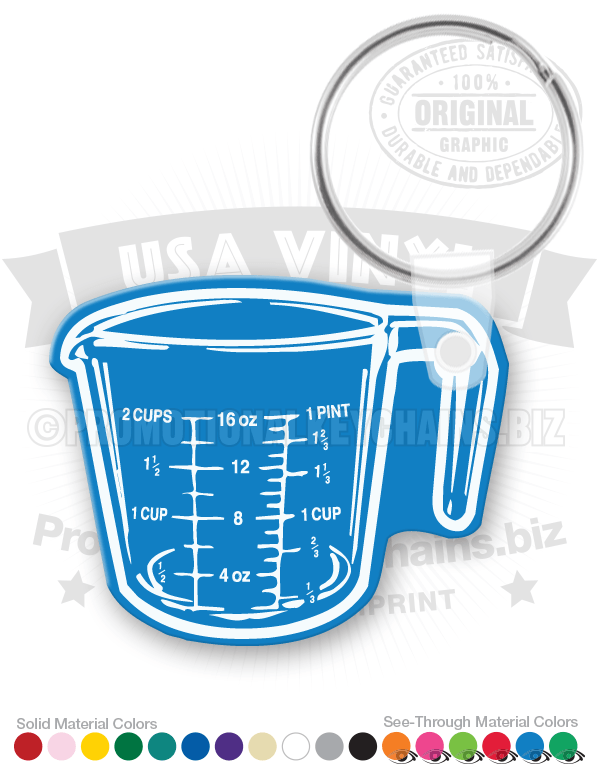 Measuring Cup Vinyl Keychain PK4533