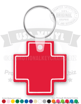 Medical Cross Vinyl Keychain