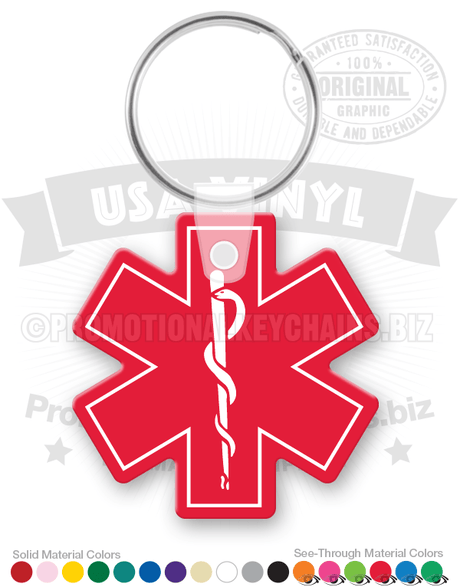 Medical Symbol Vinyl Keychain PK6009