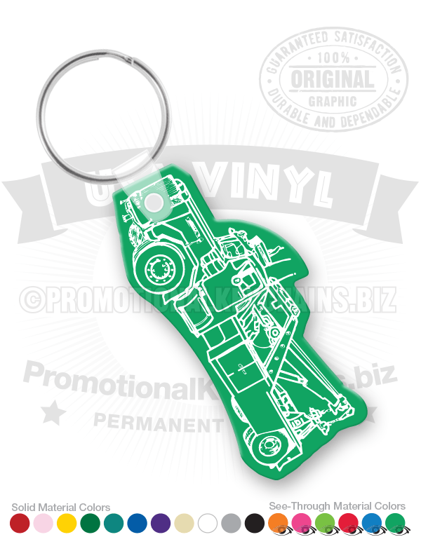 Medium-Duty Recovery Tow Truck Vinyl Keychain
