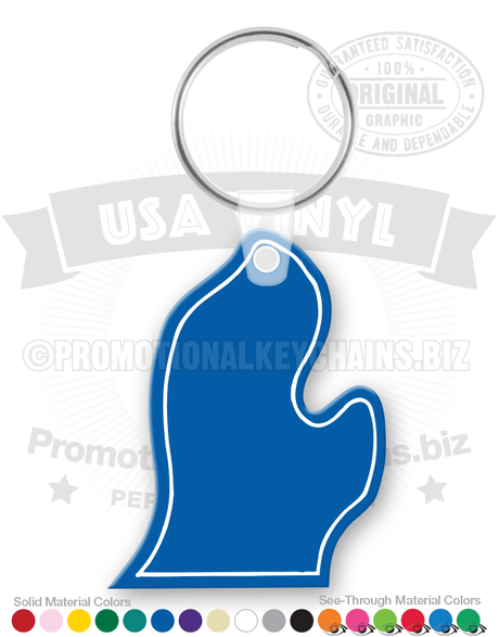 Michigan State Vinyl Keychain PK6100MI