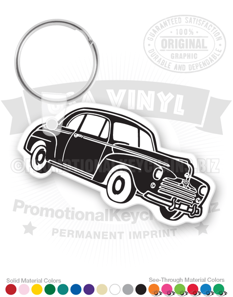 Mid-Century Sedan Vinyl Keychain
