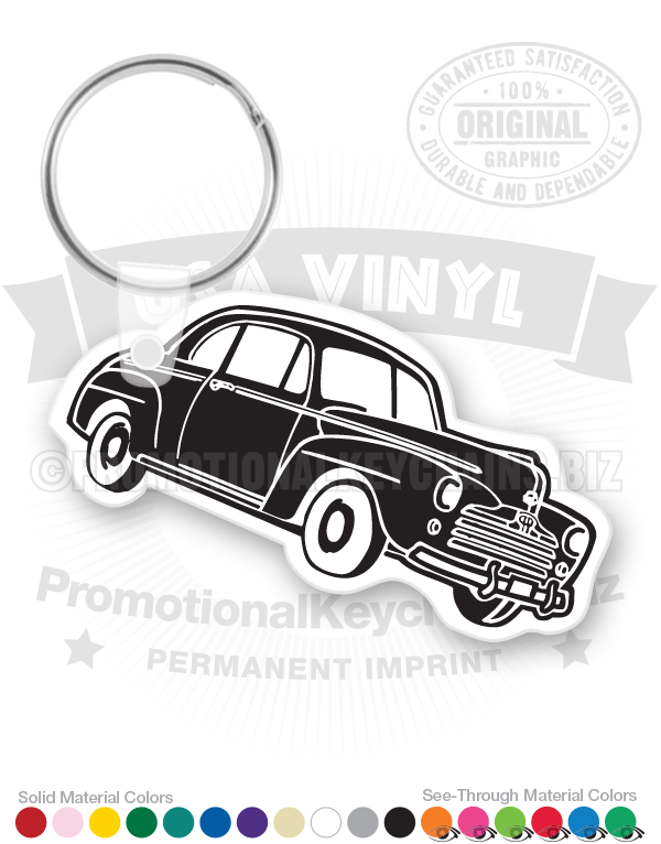 Mid-Century Sedan Vinyl Keychain