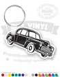Mid-Century Sedan Vinyl Keychain