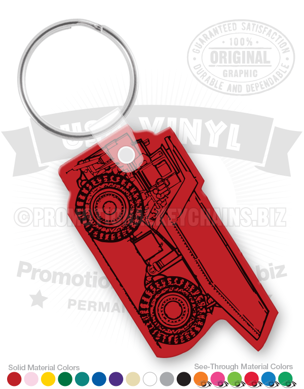 Mining Haul Dump Truck Vinyl Keychain