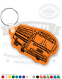 Modern School Bus Vinyl Keychain