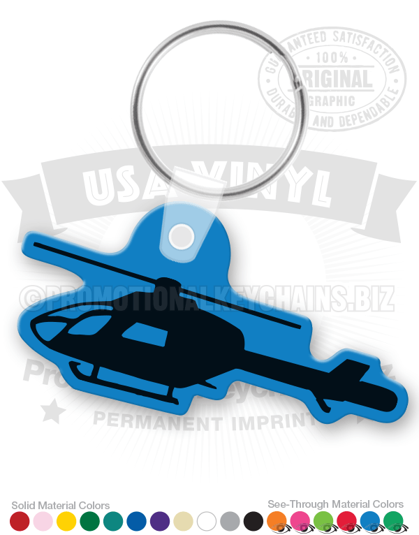 Modern Transport Helicopter Vinyl Keychain