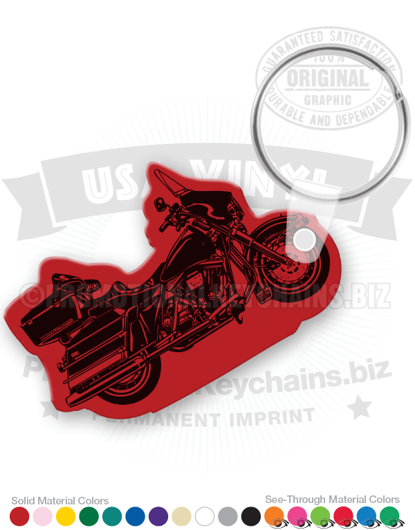 Motorcycle Harley-Style Vinyl Keychain