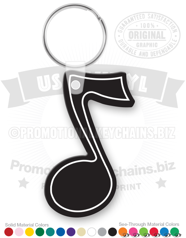 Music Note Vinyl Keychain
