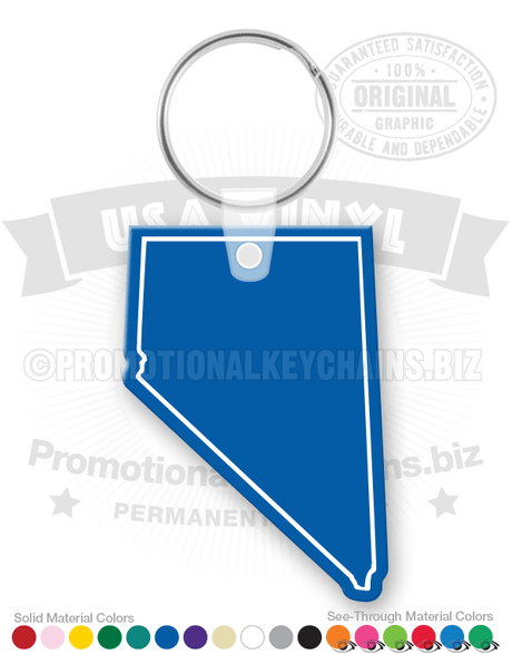 Nevada State Vinyl Keychain