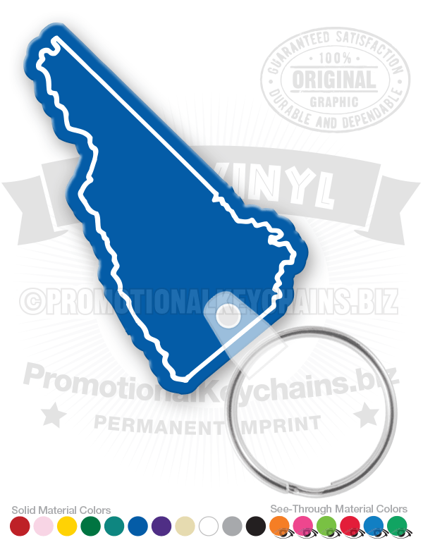 New Hampshire State Vinyl Keychain