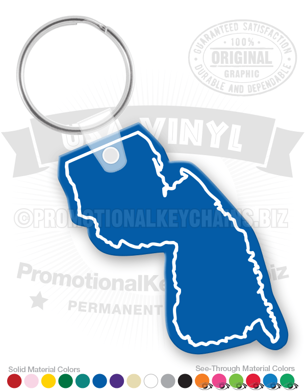 New Jersey State Vinyl Keychain