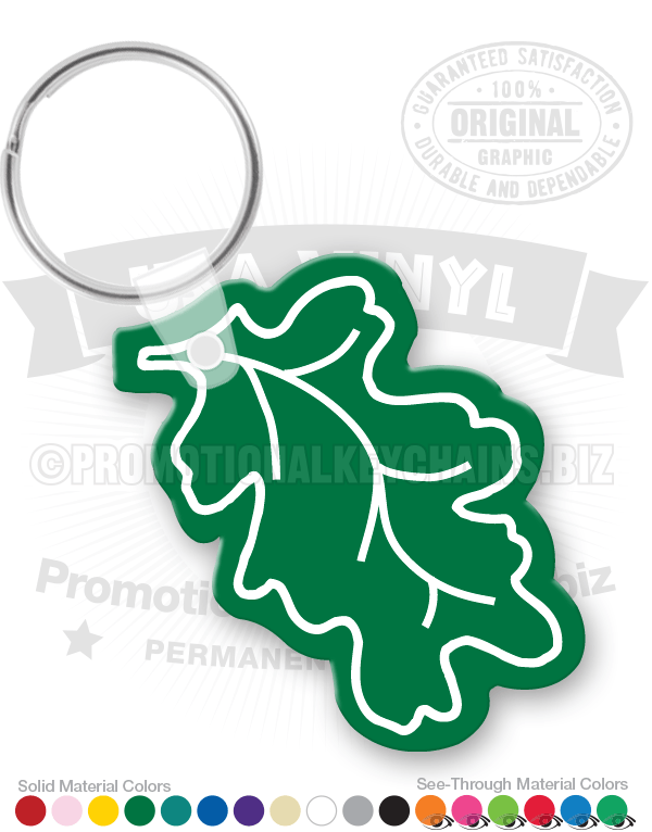 Oak Leaf Vinyl Keychain 