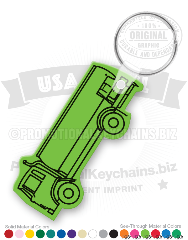 Oil Truck Vinyl Keychain
