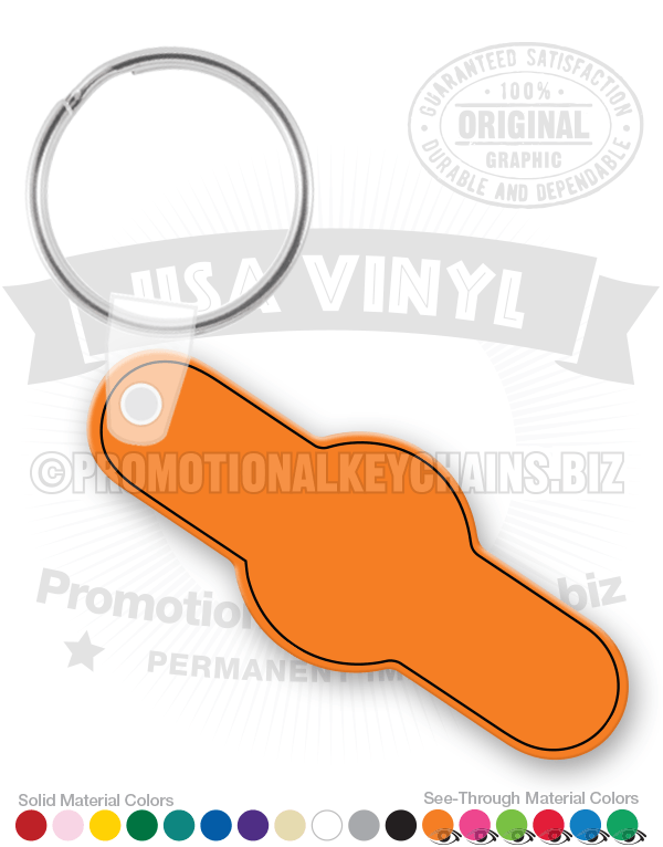 Oval with Circle Vinyl Keychain