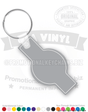 Oval with Rectangle Vinyl Keychain 