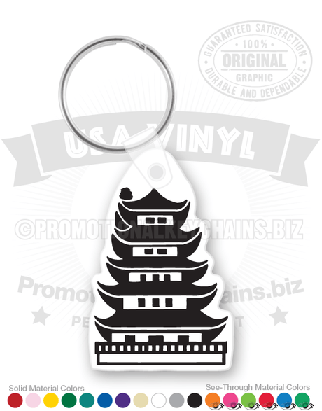 Pagoda Vinyl Keychain PK4123