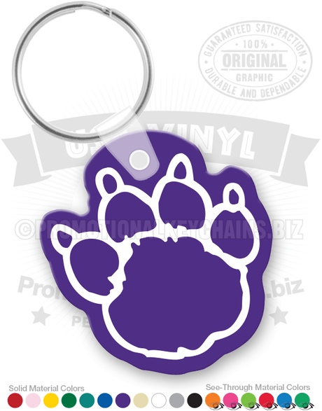 Paw Print Vinyl Keychain PK7566