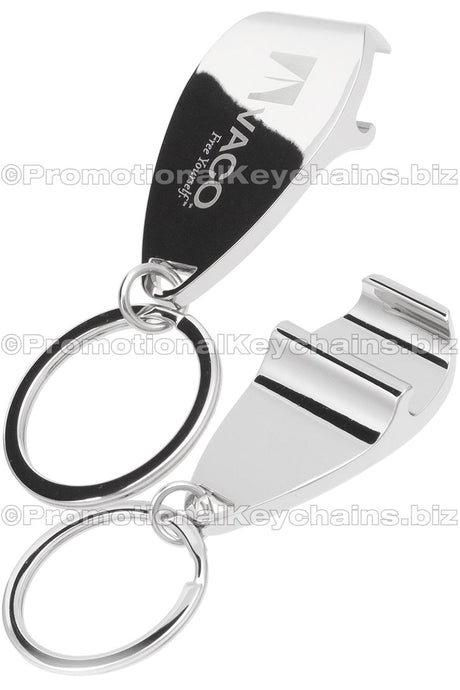 Polished Claw Bottle Opener with custom engraving shown on top. Image also shows example of the bottle opener hook on the bottom side. 