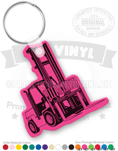 Reach Truck Forklift Vinyl Keychain