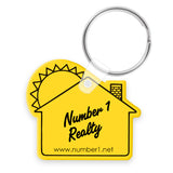 House With Sun Custom Vinyl Realtor Keychains PK5107