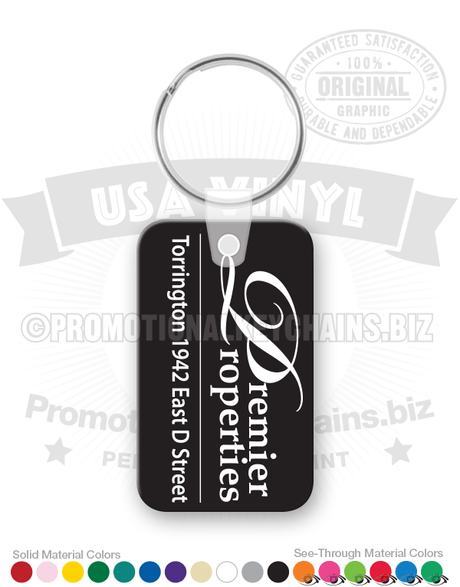 Rectangle Tag Vinyl Keychain PK2486 C2