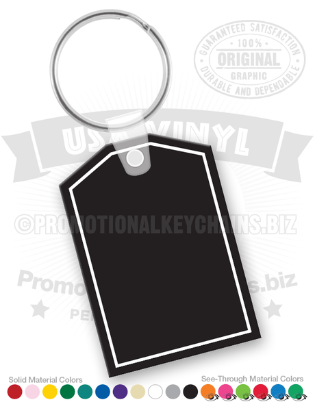 Rectangle Tag Vinyl Keychain PK9125
