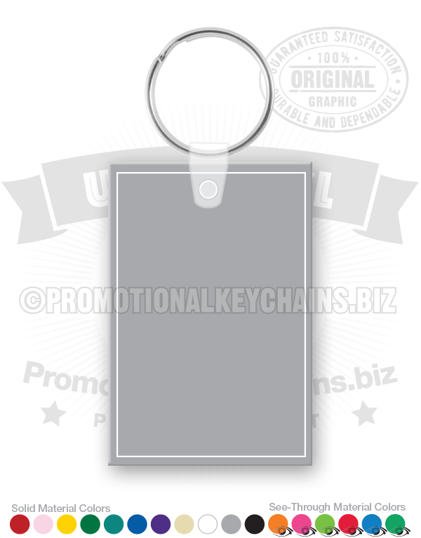 Rectangle Vinyl Keychain