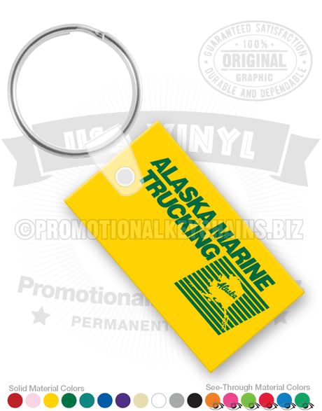 Rectangle Soft Vinyl Customized Keychains PK6303