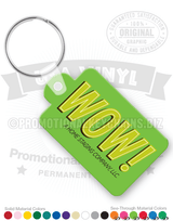Rectangle with Tab Vinyl Keychain PK6310