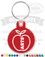 Circle With Tab Vinyl Business Keychains PK6318