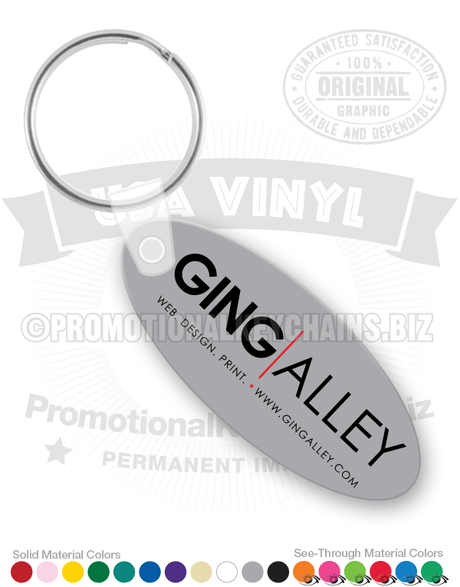 Oval Vinyl Keychain PK6377