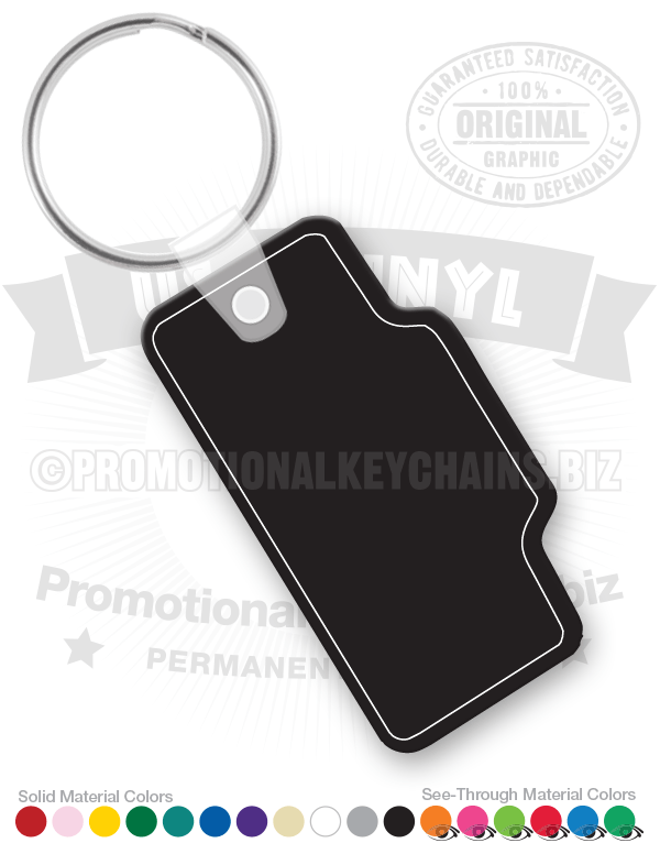 Rectangular Sign Vinyl Keychain