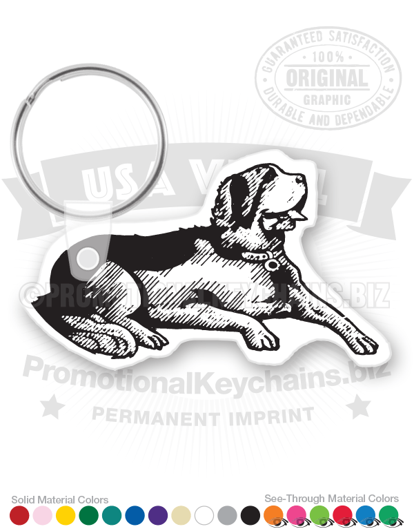Resting Dog Vinyl Keychain