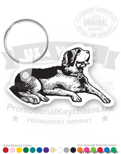 Resting Dog Vinyl Keychain