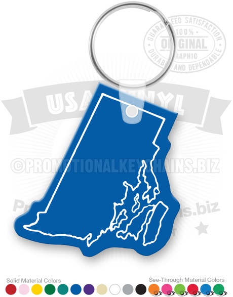 Rhode Island State Vinyl Keychain PK7104