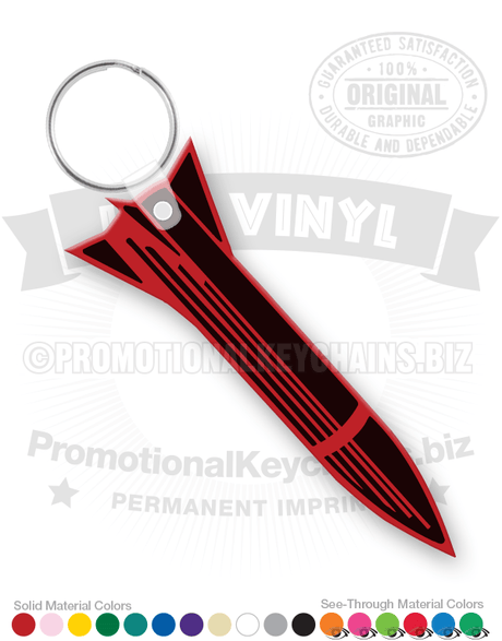 Vintage 1950s Space-Age Rocket Keychain - PK5015