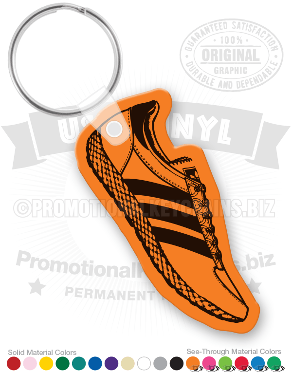 Running Shoe Vinyl Keychain - Custom Printed 