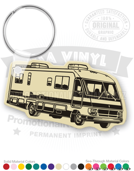 RV Motorhome Vinyl Keychain