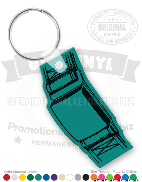 Safety Belt Vinyl Keychain