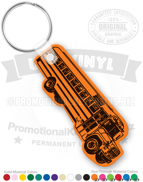 School Bus Vinyl Keychain PK3351