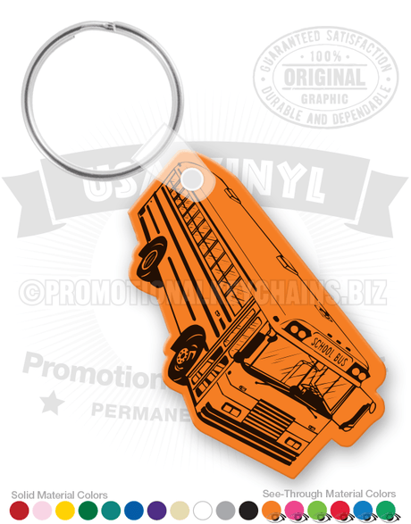 School Bus Vinyl Keychain PK6385