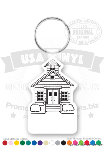School House Vinyl Keychain PK6971